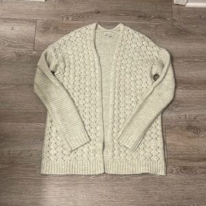 Lucky brand cable open cardigan sweater Size small